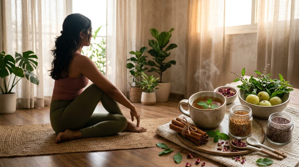 PCOS/PCOD Ke Gharelu Upchar — Yoga, Diet Aur Natural Tarike