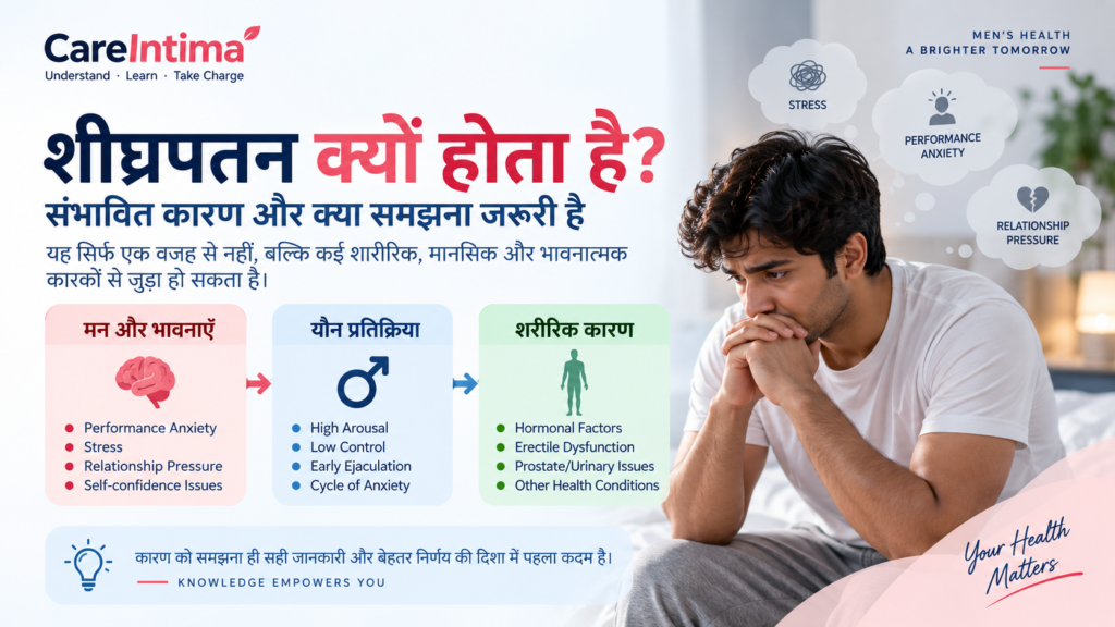 शीघ्रपतन क्यों होता है? संभावित कारण और क्या समझना जरूरी है