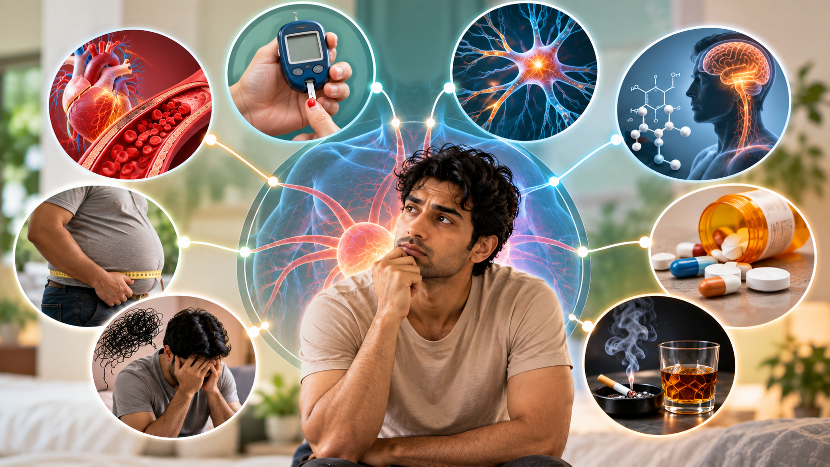 Erectile Dysfunction के संभावित causes और risk factors