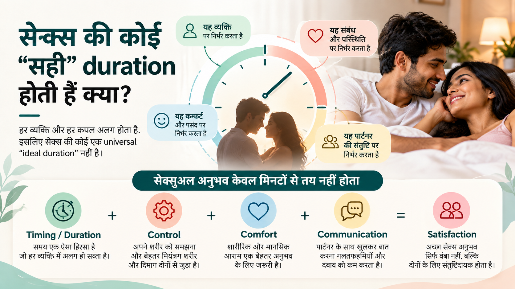 सेक्स की कोई एक universal ideal duration नहीं होती